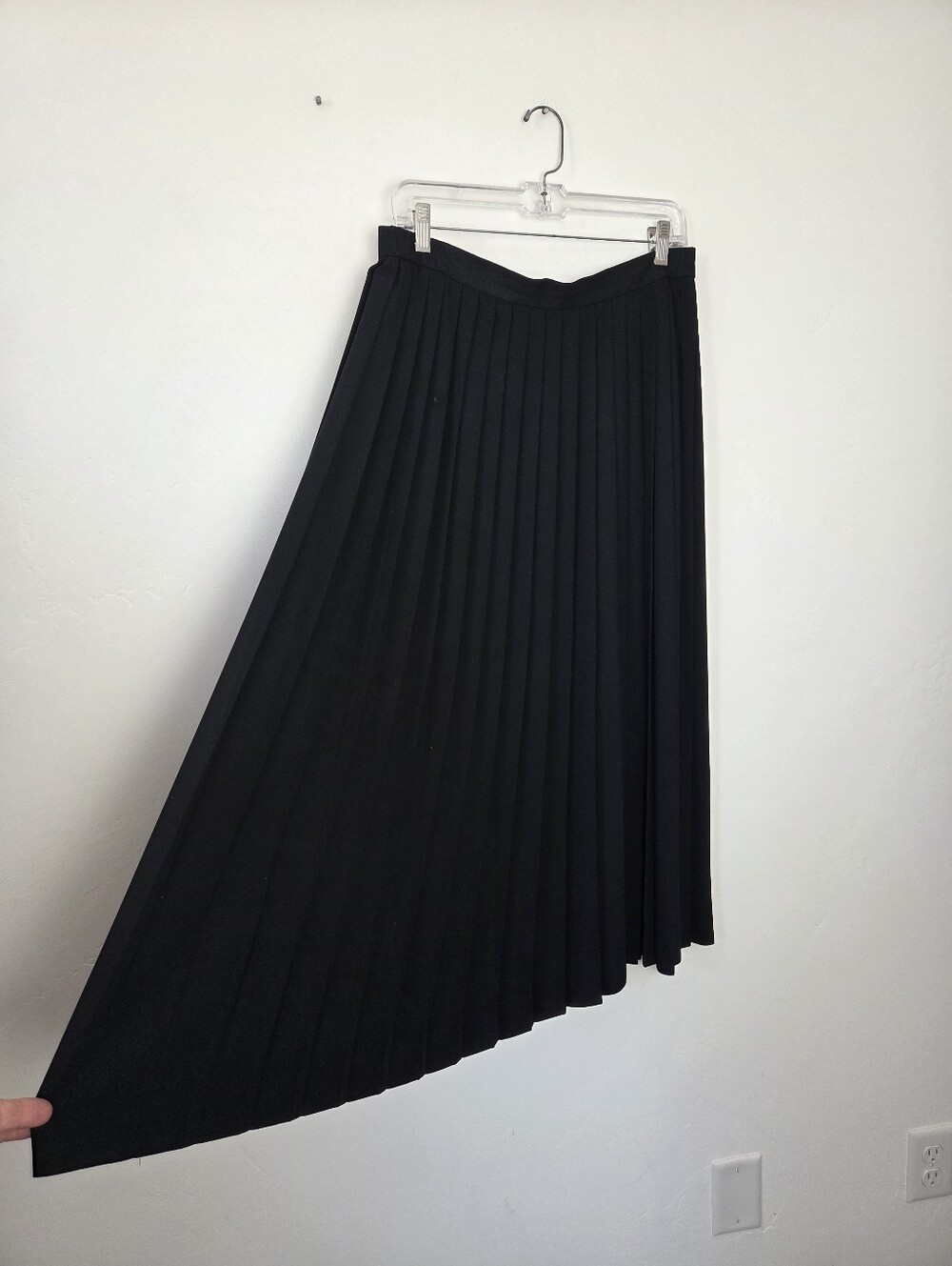 Vintage Doncaster Pleated Maxi Skirt Black Size 12 Academia Whimsygoth Victorian